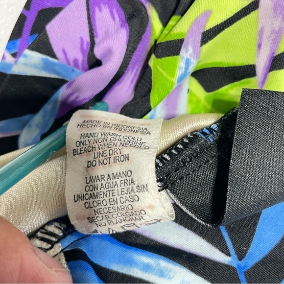 VTG 1980's Tropical Leaf Print One Piece Bathing Suit | Maxine of Hollywood 16 - Picture 10 of 13